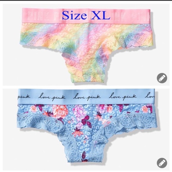 PINK Victoria's Secret Other - VICTORIA’S SECRET PINK LOGO LACE CHEEKSTER PANTIES